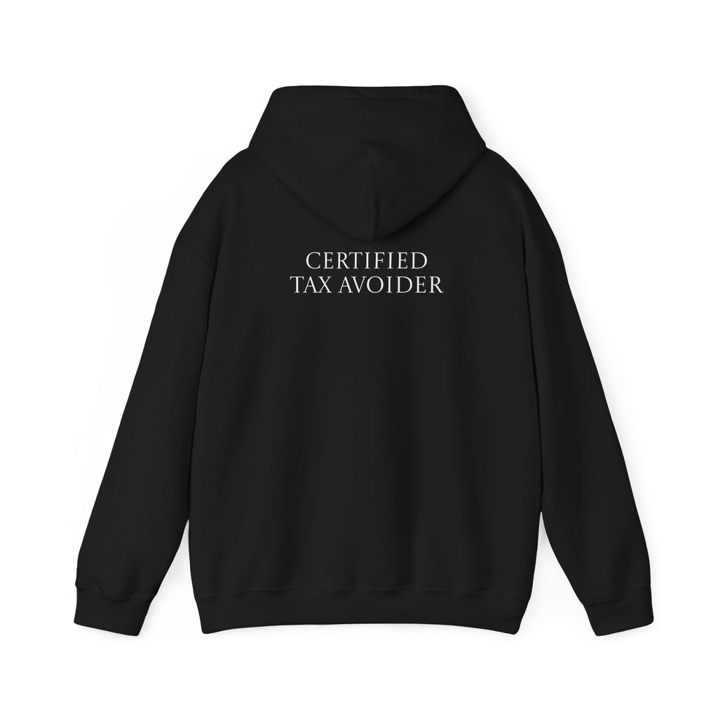 Certified Tax Avoider Hoodie Back