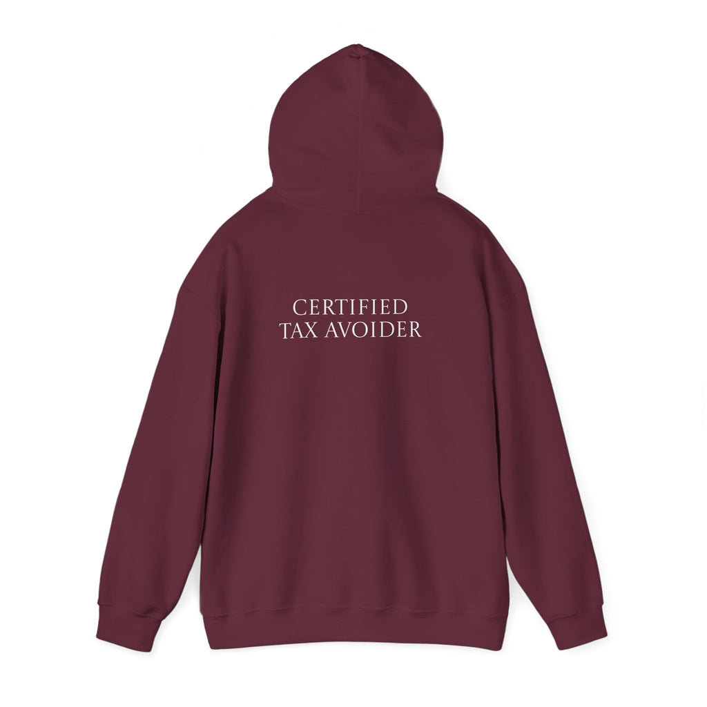 Certified Tax Avoider Hoodie Back