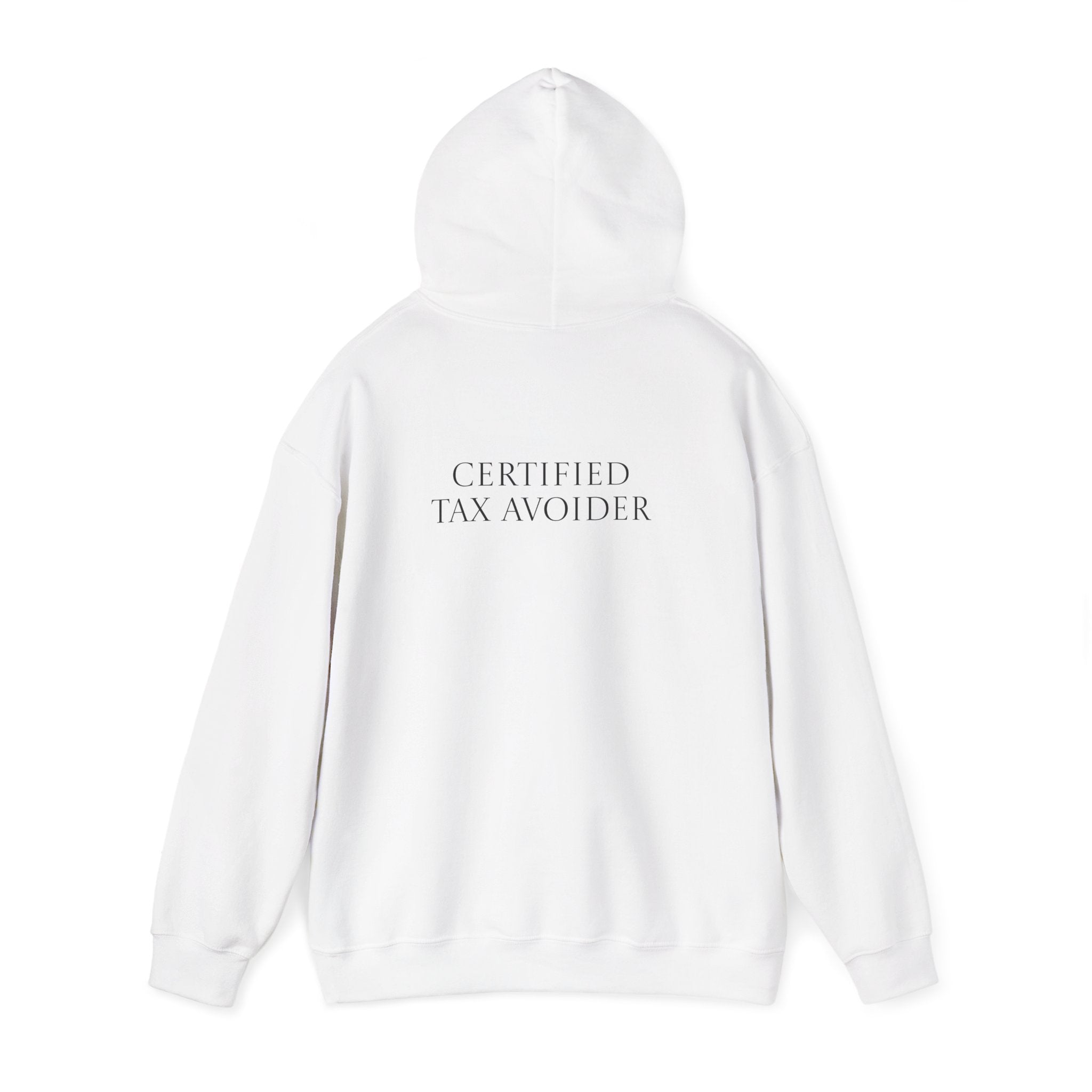 Certified Tax Avoider Hoodie Back